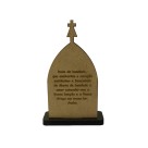 CP81720 - Capela Imaculado Coração de Maria MDF Tabaco (P) - 10,5x6,5cm