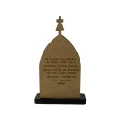 CP81750 - Capela Sagrado Coração de Jesus MDF Tabaco (P) - 10,5x6,5cm