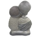 IM53081 - Imagem Sagrada Família Prata c/ Pérola e Strass - 27,5x21cm