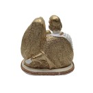 IM53012 - Imagem Sagrada Família Dourada C/ Pérola e strass - 13x12cm