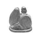 IM53016 - Imagem Sagrada Família Prata c/ Pérola e Strass - 13x12cm