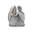 IM53041 - Imagem Sagrada Família Prata c/ Pérola e Strass - 18,5x14cm