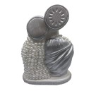 IM53055 - Imagem Sagrada Família c/ Pérola e Strass Prata - 20x15cm