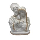 IM53056 - Imagem Sagrada Família c/ Pérola e Strass Dourada - 20x15cm