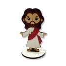 PE721206 - Pedestal Sagrado Coração de Jesus Infantil MDF - 10x5,7cm