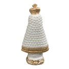 IM720242 - Imagem N. Sra. Aparecida Infantil c/ Pérola Branca e Strass - 20x9,5cm