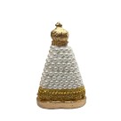 IM720228 - Imagem N. Sra. Aparecida Infantil c/ Pérola Branca e Strass - 13,5x8,5cm