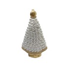 IM100221 - Imagem N. Sra. Aparecida c/ Pérola Branca e Strass - 14x8cm