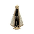 IM100223 - Imagem N. Sra. Aparecida c/ Pérola Creme e Strass - 14,5x8,5cm