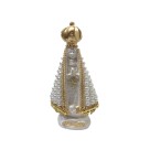 IM100254 - Imagem N. Sra. Aparecida c/ Pérola Branca e Strass - 16,5x7cm