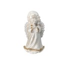 IM721014 - Imagem Anjo c/ Pérola Branca e Strass - 12x6cm