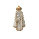 IM720234 - Imagem N. Sra. Aparecida Infantil c/ Pérola Branca e Strass - 12,5x6,5cm