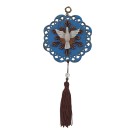 AO4101003 - Adorno Dívino Espírito Santo MDF Azul - 22x10,6cm