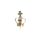 CS3116 - Coroa com Strass Branco p/ Imagem de Nossa Senhora (nº1) - 5x2,4cm Diâmetro 1,2cm