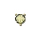ET1631010P2 - Entremeio Medalha de São Bento Dourado Resinado c/ 2un. - 2x1,8cm