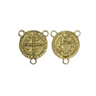 ET1630016P3 - Entremeio Medalha de São Bento Dourado c/ 3un. - 2,5x2cm
