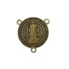 ET1630043 - Entremeio Medalha de São Bento Ouro Velho - 4x3,2cm