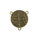 ET1630043 - Entremeio Medalha de São Bento Ouro Velho - 4x3,2cm
