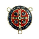ET1631045 - Entremeio Medalha de São Bento Dourado Resinado- 5,2x4,3cm
