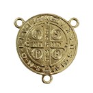 ET1630062 - Entremeio Medalha de São Bento Dourado - 5,2x4,3cm