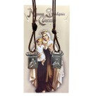 ES03120 - Escapulário N. Sra. Do Carmo Aço Inox - 60x0,9cm (EC38)