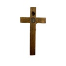 CW760123 - Crucifixo de Parede São Bento Madeira - 12x6,5cm (1948)