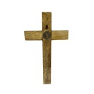 CW760172 - Crucifixo de Parede São Bento Madeira - 22x13cm (3031)