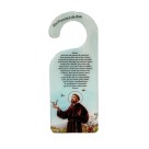 PLC199100 - Placa São Francisco de Assis para Maçaneta de Porta MDF - 18x7,3cm