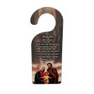 PLC199250 - Placa Sagrada Família para Maçaneta de Porta MDF - 18x7,3cm