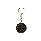 CH412020 - Chaveiro São Bento Metal Ouro Velho - 9x4cm