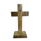 CU760040 - Crucifixo de Mesa Madeira - 22x10cm (1608)