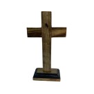 CU760072 - Crucifixo de Mesa Madeira - 19x10cm (1597)