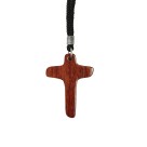 CC373200 - Cordão c/ Cruz da Unidade Jesus e Maria Madeira Resinada - 42,5cm