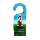 PLC199010 - Placa N. Sra. Do Carmo para Maçaneta de Porta MDF - 18x7,3cm