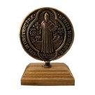 AO295035 - Pedestal Medalha de São Bento - 9x6,5cm