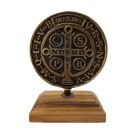 AO295035 - Pedestal Medalha de São Bento - 9x6,5cm