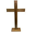 CSC760130 - Cruz de Mesa Madeira - 37x20cm