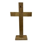 CSC760125 - Cruz de Mesa Madeira - 28x15cm