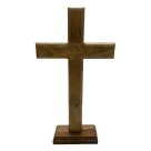 CSC760125 - Cruz de Mesa Madeira - 28x15cm