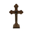 CU761126 - Crucifixo de Mesa São Bento Madeira - 22x12cm