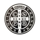 AD82130 - Adesivo Medalha de São Bento Preto Médio - 8,5x8,5cm