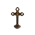 CU761342 - Crucifixo de Mesa São Bento Madeira - 12x7cm