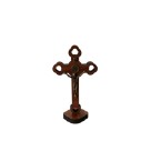 CU761331 - Crucifixo de Mesa São Bento Madeira - 8,5x4,5cm