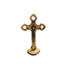 CU761322 - Crucifixo de Mesa São Bento Madeira - 12x7cm