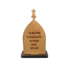 CP81775 - Capela Beato Carlo Acutis MDF Tabaco (P) - 10,5x6,5cm