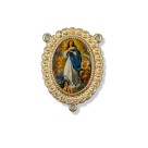ET1955015 - Entremeio N. Sra. Imaculada Conceição Dourado Resinado 1un. - 4X3cm