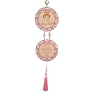 DE722402 - Móbile Santo Anjo MDF Rosa - 35x9cm