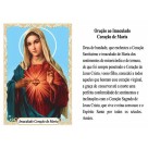 OG14027P100 - Oração Imaculado Coração de Maria c/ 100un. - 9,5x6,5cm