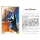 OG14076P100 - Oração Santa Rita de Cássia c/ 100un. - 9,5x6,5cm