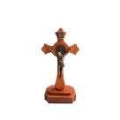 CU760660 - Crucifixo de Mesa São Bento Madeira - 9,5x4,5cm (485)